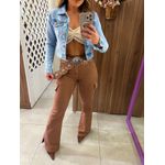 Calça Flare Boot Cut Marrom Nxo