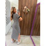 Vestido Polo Listrado Midi Chic Colcci
