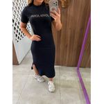 Vestido Justo JJ Crystal Preto John John 