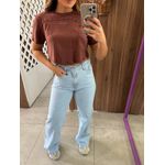 Camiseta Basic Manga Curta Marrom Colcci Sport