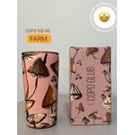 Copo Glub Cogumelo Rosa 500ml Farm