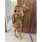 Vestido Curto Estampado Flor De Jardim Farm