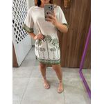 Vestido Estampado Com Mangas Curtas E Decote Redondo Lez a Lez 
