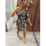 Vestido Curto Ombro Só Estampado Lenço Floral Farm