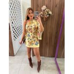 Vestido Curto Ombro Só Estampado Maira Lenço Farm