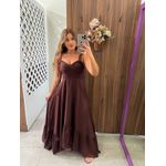 Vestido Longo Marrom Mabel 