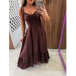 Vestido Longo Marrom Mabel 