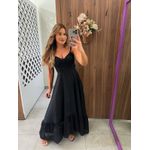 Vestido Longo Preto Mabel 