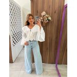 Blusa Boho Branca Flora