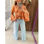 Blusa Boho Pêssego Flora 