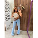 Calça Flare Jean Basic Nxo