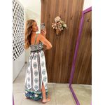 Vestido Cropped Sem Manga Estampado Manoela Farm