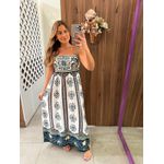 Vestido Cropped Sem Manga Estampado Manoela Farm