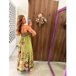 Vestido Cropped Estampado Flor De Jardim Farm