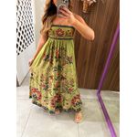 Vestido Cropped Estampado Flor De Jardim Farm