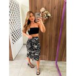 Saia Estampada Canelada Média Colcci