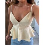 Blusa Creme Peplum 