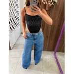 Body de Tule HotFix Preto Dadri