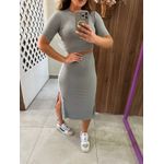 Saia Midi Canelada Cinza New Comfort Colcci Sport