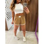 Short Curto Estampado Nude Colcci