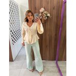 Calça Reta Cintura Alta Verde Lez a Lez