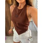 Blusa Comfort Amarração Marrom Colcci CLC