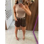 Short Mom Barra a Fio Marrom Coffee Alcance 