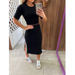 Cropped Slim Canelado Preto Colcci Sport 