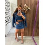 Jaqueta Jeans Escuro Brilhos Nxo 