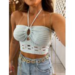 Top Tricot Azul Ice Mia 