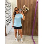 Camiseta Feminina Com Estampa Frontal Azul Colcci
