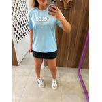 Camiseta Feminina Com Estampa Frontal Azul Colcci