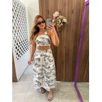 Saia Estampada Midi Riviera Colcci