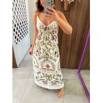 Vestido Cropped Estampado Floresta Doce Farm