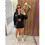 Jaqueta Feminina Comfort College Preta Colcci Sport