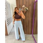 Calça Linho Azul Bebê Elisa 
