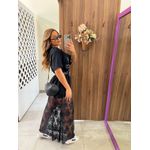 Camiseta Feminina Estampada Preta Colcci 