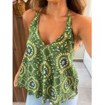 Blusa Estampada Solta Frente Única Colcci 