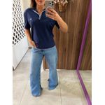 Camisa Polo Canelada Elegance Azul Colcci 