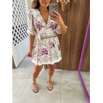 Vestido Curto Estampado Poesia De Flor Farm