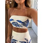 Top Reto Double Estampado Coqueiro Tropical Farm