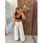 Calça Super Wide Leg Sarja Off White Lez a Lez