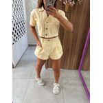 Blusa Jeans Cropped Azzurra Amarelo Alcance