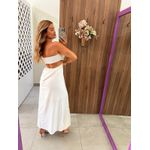 Vestido Midi Linho Off Bordado Boho