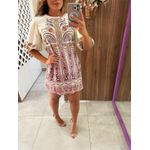 Vestido T-Shirt Manga Fofa Estampado Ananda Farm