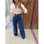 Calça Wide Leg Jeans Escuro Leila Nxo