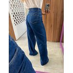 Calça Wide Leg Jeans Escuro Leila Nxo