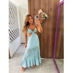 Vestido Midi Turquesa Pri
