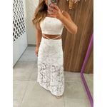 Conjunto Renda Guipir Branco Flora