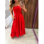 Vestido Sem Mangas Vermelho Paola